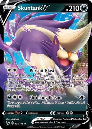Skuntank V 108/195 - Holofoil Silver Tempest