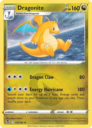 Dragonite 131/195 - Reverse Holofoil Silver Tempest