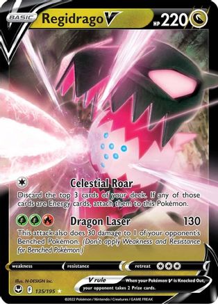 Regidrago V 135/195 - Holofoil Silver Tempest