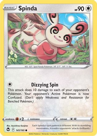Spinda 141/195 - Reverse Holofoil Silver Tempest