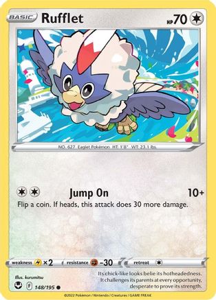 Rufflet 148/195 - Reverse Holofoil Silver Tempest