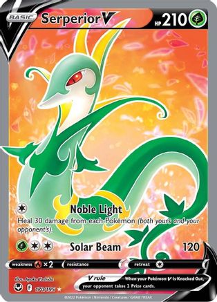 Serperior V (Full Art) 170/195 - Holofoil Silver Tempest