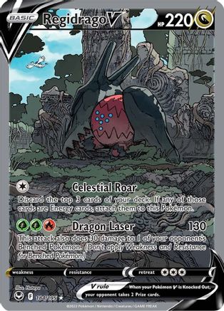 Regidrago V (Alternate Full Art) 184/195 - Holofoil Silver Tempest