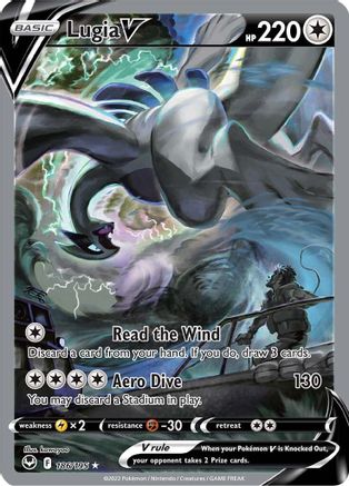 Lugia V (Alternate Full Art) 186/195 - Holofoil Silver Tempest