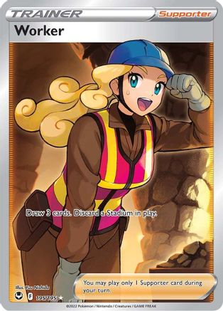 Worker (Full Art) 195/195 - Holofoil Silver Tempest