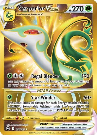 Serperior VSTAR (Secret) (210) (Secret) 210/195 - Holofoil Silver Tempest