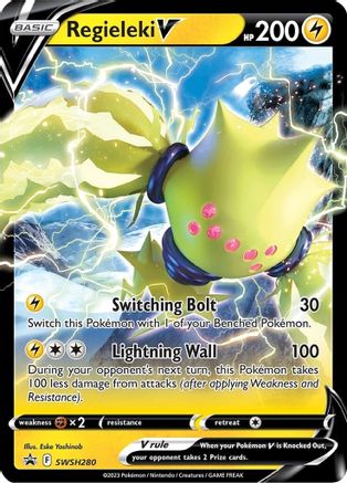 Regieleki V SWSH280 - Holofoil SWSH Sword & Shield Promo Cards