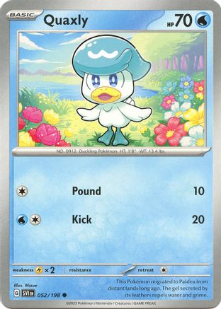 Quaxly 052/198 - Reverse Holofoil Scarlet & Violet Base Set