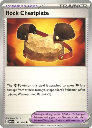 Rock Chestplate 192/198 - Reverse Holofoil Scarlet & Violet Base Set
