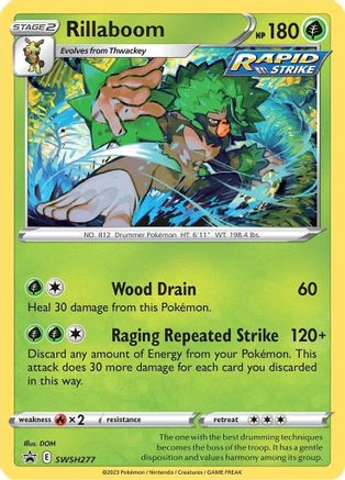 Rillaboom SWSH277 - Holofoil SWSH Sword & Shield Promo Cards