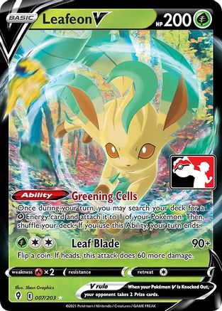 Leafeon V 007 - Holofoil Prize Pack Series Cards