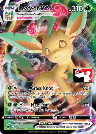 Leafeon VMAX 008 - Holofoil Prize Pack Series Cards