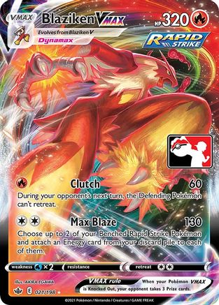 Blaziken VMAX 021 - Holofoil Prize Pack Series Cards