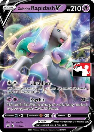 Galarian Rapidash V SWSH111 - Holofoil Prize Pack Series Cards