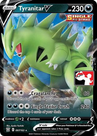 Tyranitar V 097 - Holofoil Prize Pack Series Cards