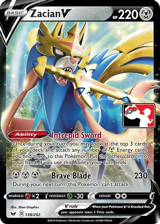 Zacian V 138 - Holofoil Prize Pack Series Cards