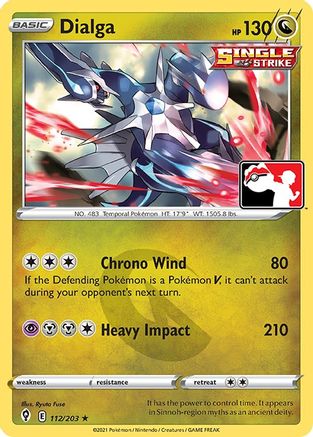 Dialga 112 Prize Pack Series Cards