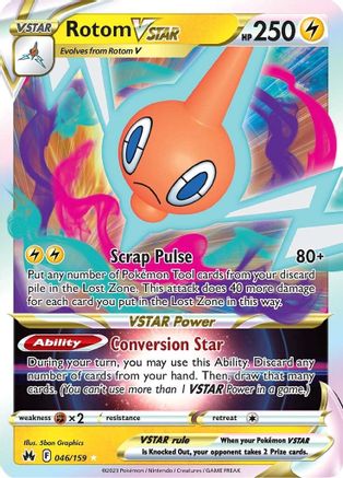 Rotom VSTAR 046/159 - Holofoil Crown Zenith