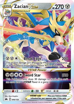 Zacian VSTAR 096/159 - Holofoil Crown Zenith