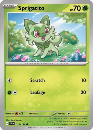 Sprigatito (Mirage Holo) 013/198 - Holofoil Miscellaneous Cards & Products