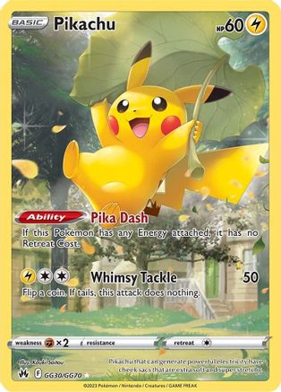 Pikachu GG30/GG70 - Holofoil Crown Zenith Galarian Gallery