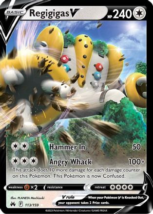 Regigigas V 113/159 - Holofoil Crown Zenith