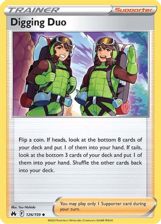 Digging Duo 126/159 - Reverse Holofoil Crown Zenith