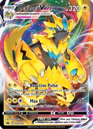 Zeraora VMAX 054/159 - Holofoil Crown Zenith