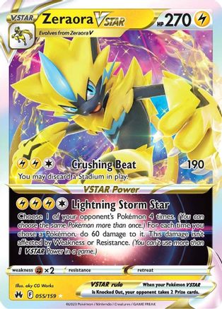 Zeraora VSTAR 055/159 - Holofoil Crown Zenith