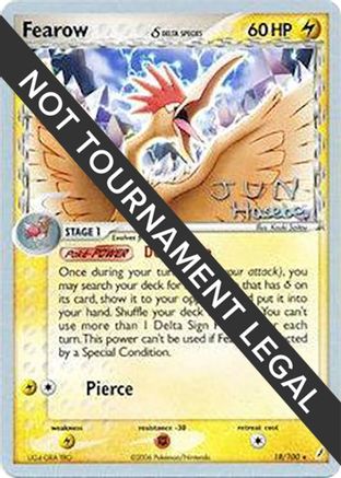 Fearow (Delta Species) - 2007 (Jun Hasebe) 018 World Championship Decks