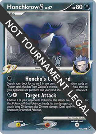 Honchkrow G - 2009 (Tsubasa Nakamura) 077 World Championship Decks