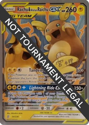 Raichu & Alolan Raichu GX - 2019 (Haruki Miyamoto) 054 World Championship Decks