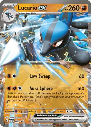 Lucario ex 017 - Holofoil SV Scarlet & Violet Promo Cards