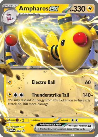 Ampharos ex 016 - Holofoil SV Scarlet & Violet Promo Cards