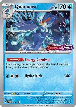 Quaquaval (Prerelease) 005 - Holofoil SV Scarlet & Violet Promo Cards