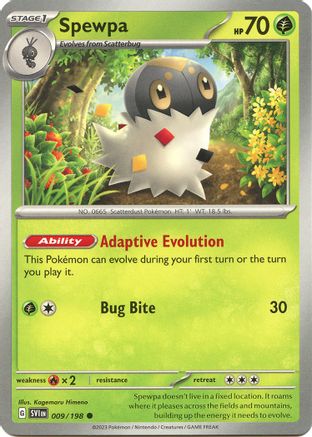 Spewpa 009/198 Scarlet & Violet Base Set
