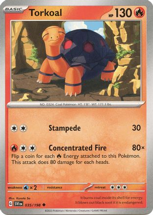 Torkoal 035/198 - Reverse Holofoil Scarlet & Violet Base Set