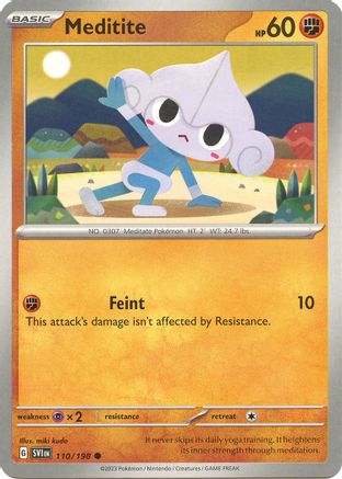 Meditite 110/198 - Reverse Holofoil Scarlet & Violet Base Set