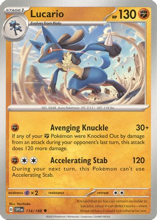 Lucario 114/198 Scarlet & Violet Base Set
