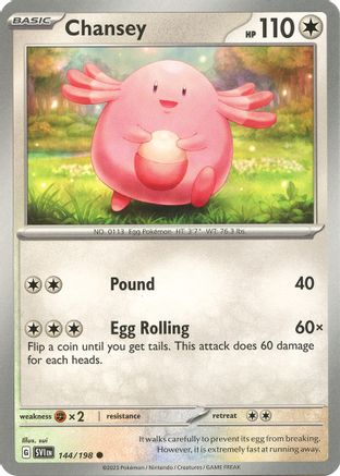 Chansey 144/198 Scarlet & Violet Base Set
