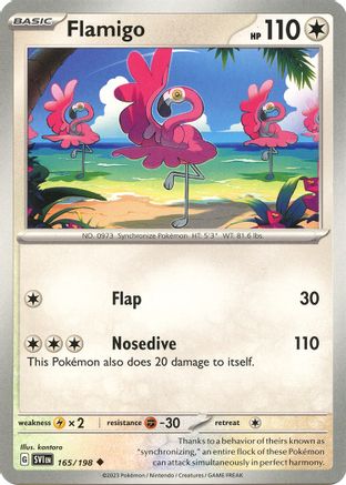 Flamigo 165/198 - Reverse Holofoil Scarlet & Violet Base Set