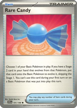 Rare Candy 191/198 - Reverse Holofoil Scarlet & Violet Base Set