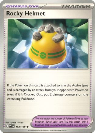 Rocky Helmet 193/198 - Reverse Holofoil Scarlet & Violet Base Set