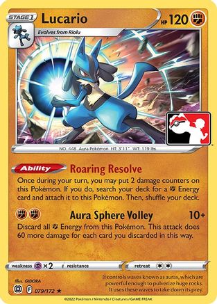 Lucario 079/172 Prize Pack Series Cards