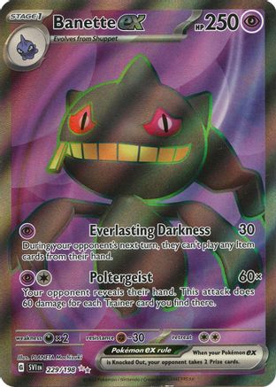 Banette ex 229/198 - Holofoil Scarlet & Violet Base Set