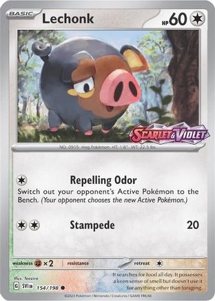 Lechonk (Store Promo) 154/198 - Reverse Holofoil Miscellaneous Cards & Products