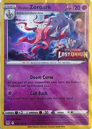 Hisuian Zoroark (Lost Origin Stamped) 076/196 - Holofoil Miscellaneous Cards & Products