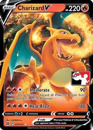 Charizard V (Prize Pack Series 2) 017 - Holofoil Prize Pack Series Cards