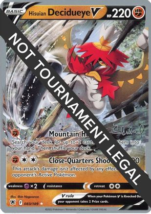 Hisuian Decidueye V - 2022 (Ondrej Skubal) 083 World Championship Decks