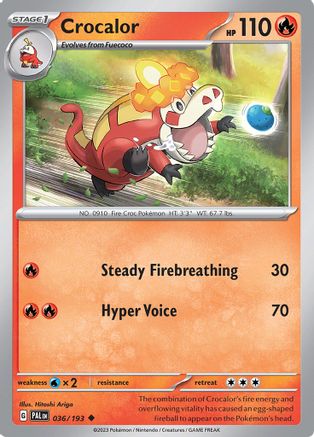 Crocalor 036/193 - Reverse Holofoil Paldea Evolved